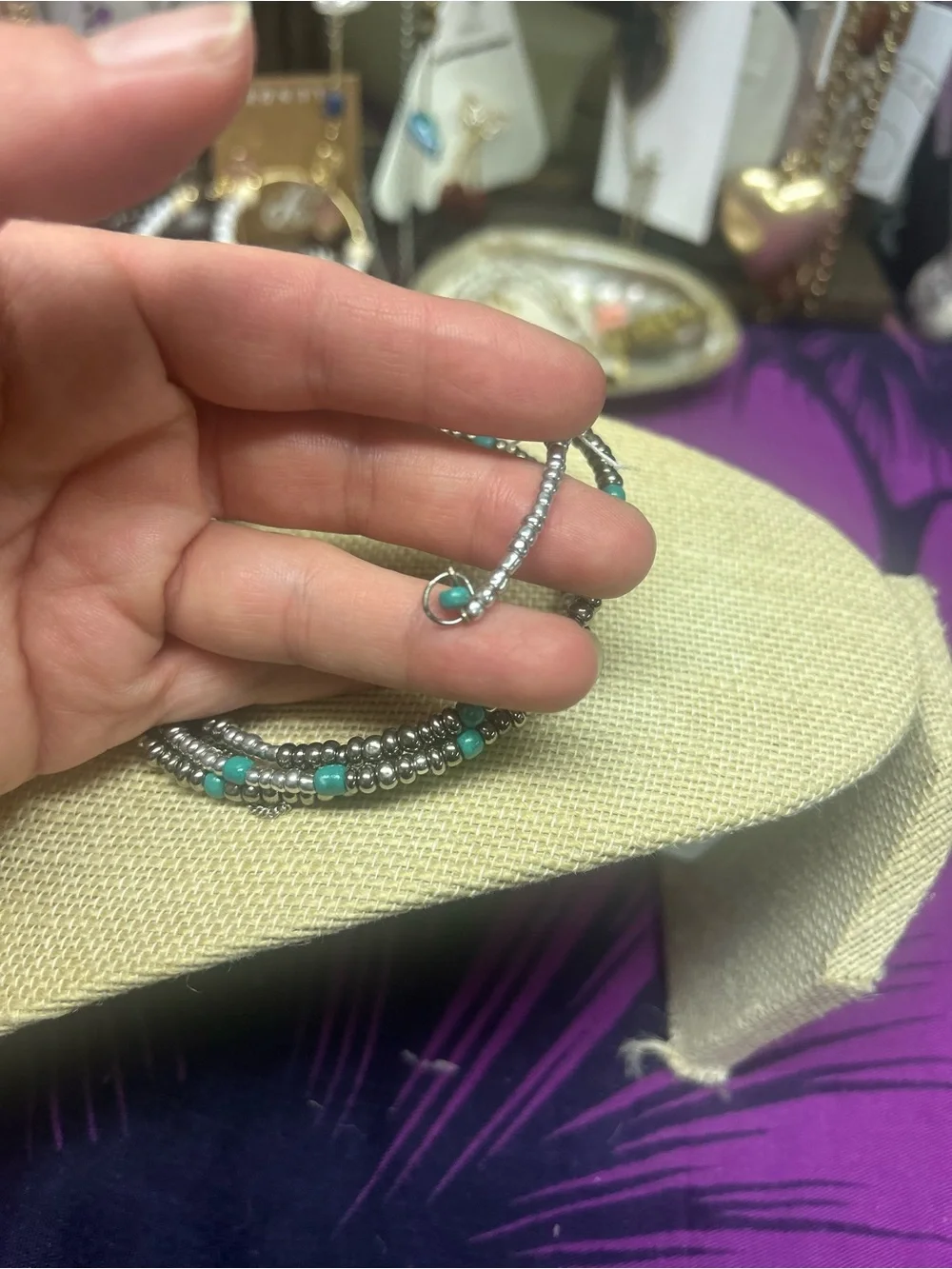 NWOT *flaw* Free People Navajo Inspired Beaded Wrap Bracelet with tassel